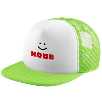 NOOB, Καπέλο Soft Trucker με Δίχτυ Πράσινο/Λευκό