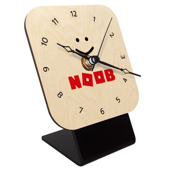 NOOB, Επιτραπέζιο ρολόι σε φυσικό ξύλο (10cm)