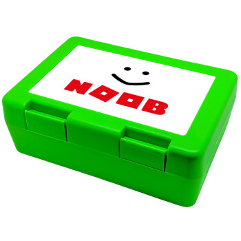 NOOB, Παιδικό δοχείο κολατσιού ΠΡΑΣΙΝΟ 185x128x65mm (BPA free πλαστικό)