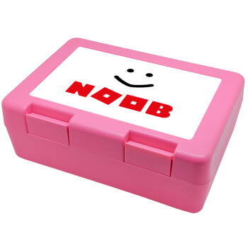 NOOB, Παιδικό δοχείο κολατσιού ΡΟΖ 185x128x65mm (BPA free πλαστικό)
