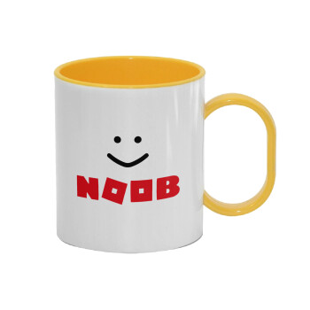 NOOB, Κούπα (πλαστική) (BPA-FREE) Polymer Κίτρινη για παιδιά, 330ml