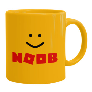 NOOB, Ceramic coffee mug yellow, 330ml (1pcs)