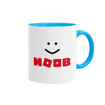 NOOB, Κούπα χρωματιστή γαλάζια, κεραμική, 330ml