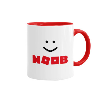 NOOB, Κούπα χρωματιστή κόκκινη, κεραμική, 330ml