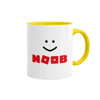 NOOB, Κούπα χρωματιστή κίτρινη, κεραμική, 330ml