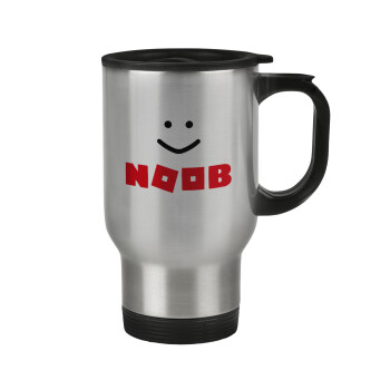 NOOB, Stainless steel travel mug with lid, double wall 450ml