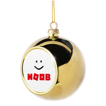 NOOB, Χριστουγεννιάτικη μπάλα δένδρου Χρυσή 8cm