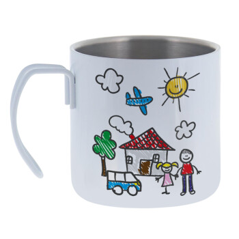 Children's drawing, Mug Stainless steel double wall 400ml