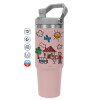 Pink color, 890ml (30oz) stainless Steel Tumbler with Handle