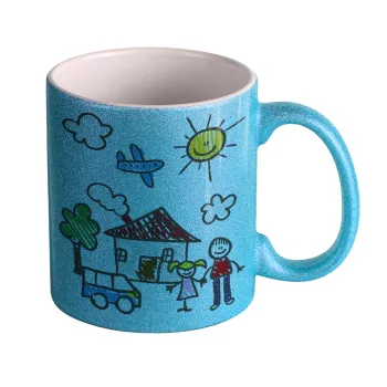 Children's drawing, Κούπα Σιέλ Glitter που γυαλίζει, κεραμική, 330ml