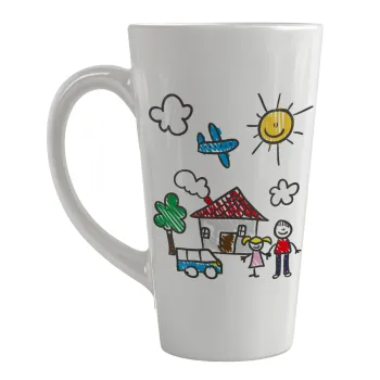Children's drawing, Κούπα κωνική Latte Μεγάλη, κεραμική, 450ml
