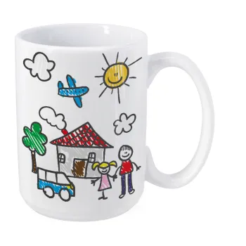 Παιδική ζωγραφιά, Κούπα Mega, κεραμική, 450ml