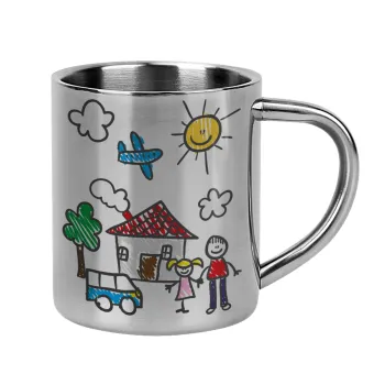 Children's drawing, Mug Stainless steel double wall 300ml