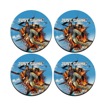 Just Gause, SET of 4 round wooden coasters (9cm)