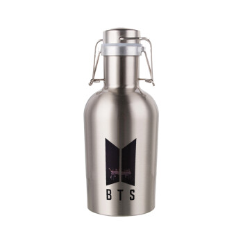 BTS, Μεταλλικό παγούρι Inox (Stainless steel) με καπάκι ασφαλείας 1L