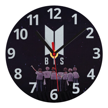 BTS, Ρολόι τοίχου γυάλινο (20cm)