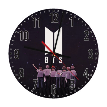 BTS, Ρολόι τοίχου ξύλινο (30cm)