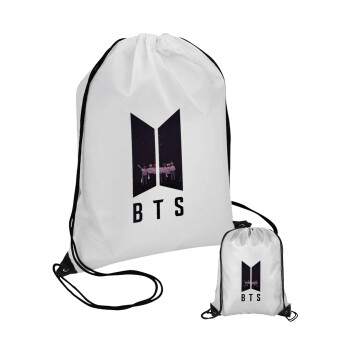 BTS, Τσάντα πουγκί με μαύρα κορδόνια (1 τεμάχιο)