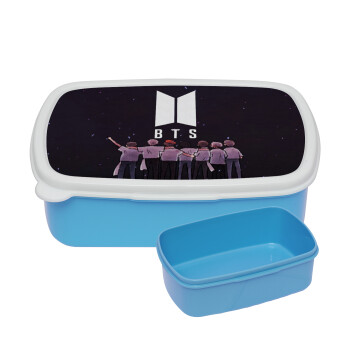 BTS, ΜΠΛΕ παιδικό δοχείο φαγητού (lunchbox) πλαστικό (BPA-FREE) Lunch Βox M18 x Π13 x Υ6cm