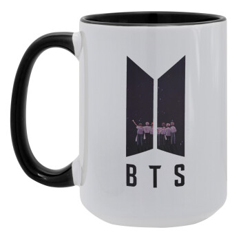 BTS, Κούπα Mega 15oz, κεραμική Μαύρη, 450ml