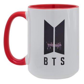 BTS, Κούπα Mega 15oz, κεραμική Κόκκινη, 450ml
