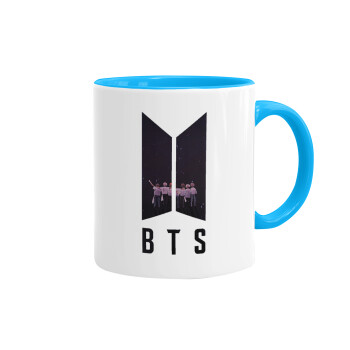 BTS, Mug colored light blue, ceramic, 330ml