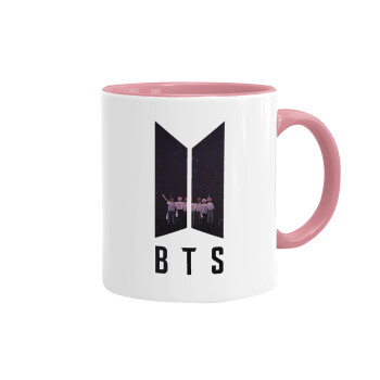 BTS, Mug colored pink, ceramic, 330ml