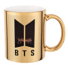 Mug ceramic, gold mirror, 330ml