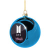 Blue Christmas tree ball ornament 8cm