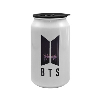 BTS, Κούπα ταξιδιού μεταλλική με καπάκι (tin-can) 500ml