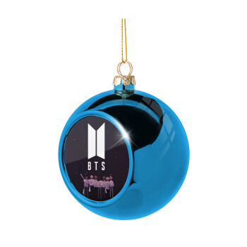 BTS, Χριστουγεννιάτικη μπάλα δένδρου Μπλε 8cm