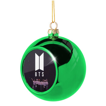 BTS, Χριστουγεννιάτικη μπάλα δένδρου Πράσινη 8cm