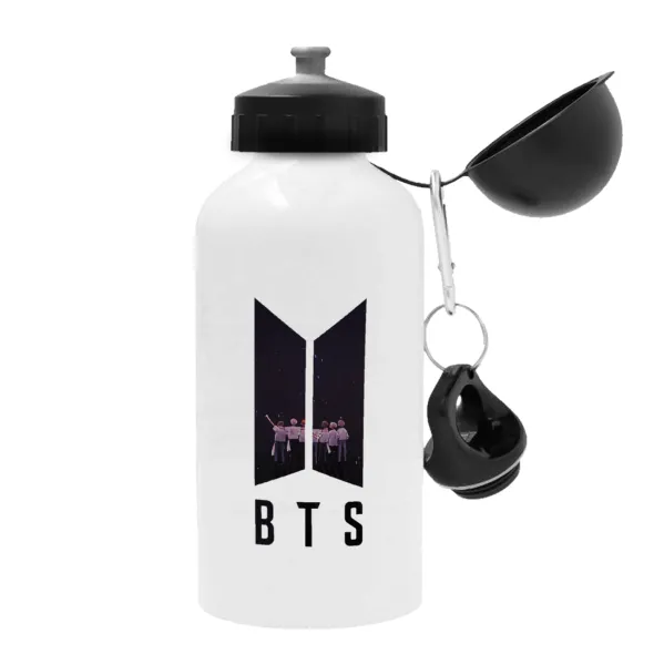 BTS — Μεταλλικό παγούρι νερού, Λευκό, αλουμινίου 500ml