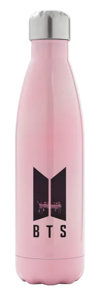 BTS — Metal mug thermos Pink Iridiscent (Stainless steel), double wall, 500ml