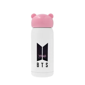BTS, Pink stainless steel thermal flask, 320ml