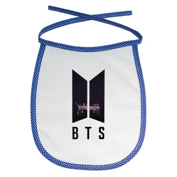 BTS, Σαλιάρα μωρού αλέκιαστη με κορδόνι Μπλε