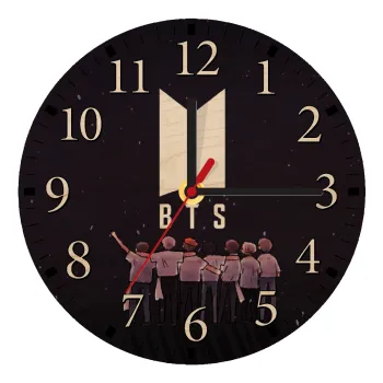 BTS, Ρολόι τοίχου ξύλινο plywood (20cm)