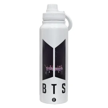 BTS, Θερμός 1L Ανοξείδωτο με Βάση Κινητού & Διπλά Τοιχώματα