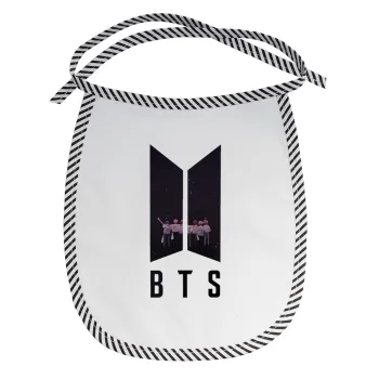 BTS, Σαλιάρα μωρού αλέκιαστη με κορδόνι Μαύρη