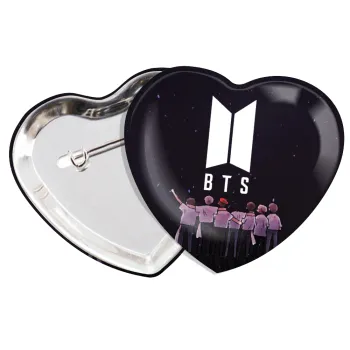 BTS, Κονκάρδα παραμάνα καρδιά (57x52mm)