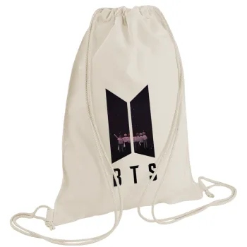 BTS, Backpack bag GYMBAG natural (28x40cm)