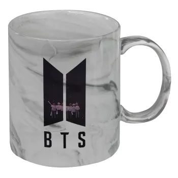 BTS, Mug ceramic marble style, 330ml