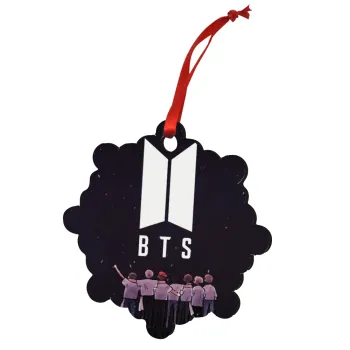 BTS, Στολίδι Χριστουγεννιάτικο στολίδι snowflake ξύλινο 7.5cm
