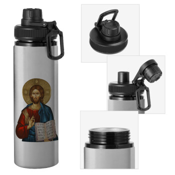 Jesus, Metallic water bottle with safety cap, 850ml aluminum