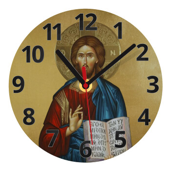 Ιησούς, Ρολόι τοίχου γυάλινο (20cm)