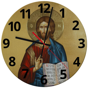 Ιησούς, Ρολόι τοίχου γυάλινο (30cm)