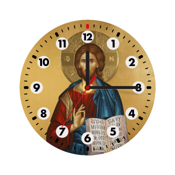 Jesus, Wooden wall clock (20cm)