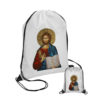 Jesus, Τσάντα πουγκί με μαύρα κορδόνια (1 τεμάχιο)