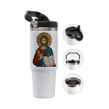 Jesus, 30oz stainless Steel Tumbler with Handle