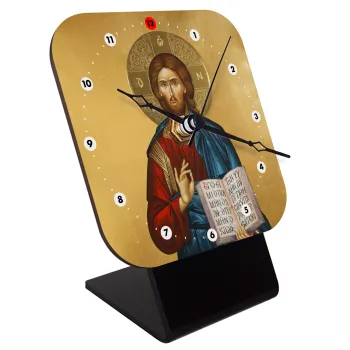 Ιησούς, Επιτραπέζιο ρολόι ξύλινο με δείκτες (10cm)
